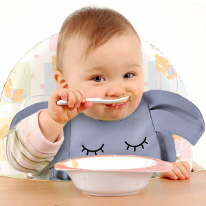 Baberos Impermeables Para Bebés Con Bolsillo Recogedor De Restos De Comida