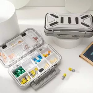Pastillero Portátil Organizador de Medicamentos de Viaje