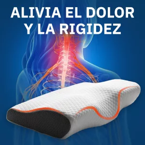 Almohada Ortopédica Contorneada de Espuma Viscoelástica para el Dolor de Cuello