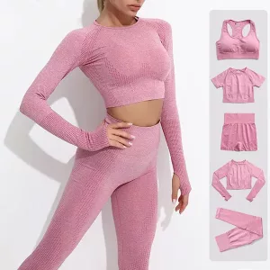conjunto de entrenamiento para mujer, conjunto de gimnasia para mujer, leggings para mujer, crop top para mujer, ropa de yoga, ropa deportiva para mujer