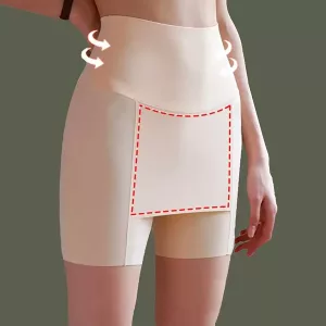 falda de cintura alta, falda con shorts, shorts debajo de la falda, falda de doble capa, pantalón de seguridad