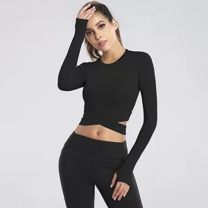 top corto, camiseta de manga larga, top de gimnasio, camiseta de gimnasio, camiseta deportiva, top de yoga, camiseta de yoga, camiseta de yoga de manga larga