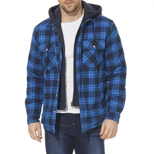 chaqueta de franela, chaqueta de invierno, chaqueta gruesa, chaqueta con capucha desmontable