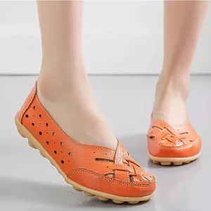 zapatos planos de mujer, zapatos de cuero genuino, zapatos planos, zapatos de tacón plano