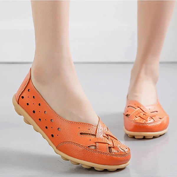 zapatos planos de mujer, zapatos de cuero genuino, zapatos planos, zapatos de tacón plano