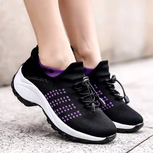 Sneakers Transpirables Casuales Tipo Calcetín para Mujer
