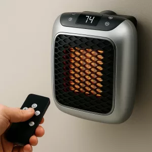 Calefactor eléctrico portátil enchufable para habitaciones con control remoto