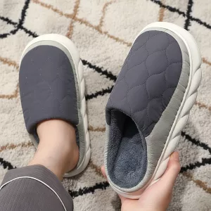Pantuflas de Casa Invierno con Suela Gruesa Almohadilladas, Calentitas, Punta Cerrada