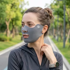 Mascarilla facial transpirable con protección UV