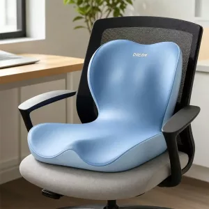 Cojín ergonómico de espuma viscoelástica para aliviar la presión en el coxis con soporte lumbar