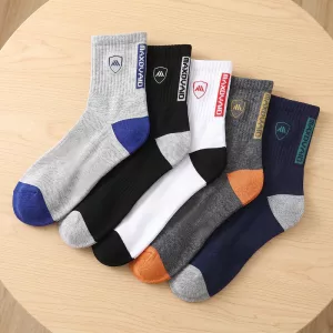 5 pares de calcetines deportivos de caña media transpirables de bambú