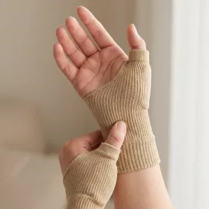 1 par de guantes de compresión de silicona para artritis con soporte de muñeca